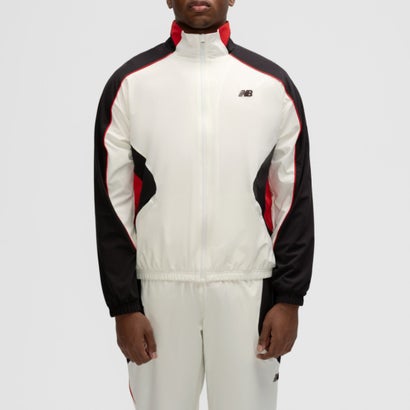 バスケットボールカラーブロックウーブンジャケット（Basketball Color Block Woven Jacket） （WHITE）｜詳細画像