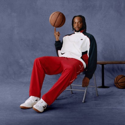 バスケットボールカラーブロックウーブンジャケット（Basketball Color Block Woven Jacket） （WHITE）｜詳細画像