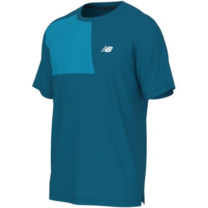 ニューバランス New Balance ニューバランス New Balance Sport Block ショートスリーブTシャツ メンズ 半袖 トップス 吸湿速乾 スタンダードフィット トレーニ （NOS ノースシー）｜詳細画像