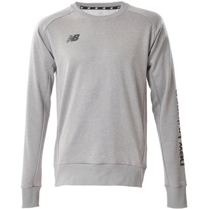 ニューバランス New Balance ニューバランス New Balance サッカー チームスウェット クルー ユニセックス トップス 長袖 フットボール 吸汗速乾 ドライ ベーシ （GR グレー）｜詳細画像