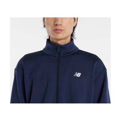 ニューバランス New Balance KNIT TRACK JACKET フルジップジャケット トレーニング ニット素材 リラックスフィット リフレクティブ （TNV チームネイビー）｜詳細画像