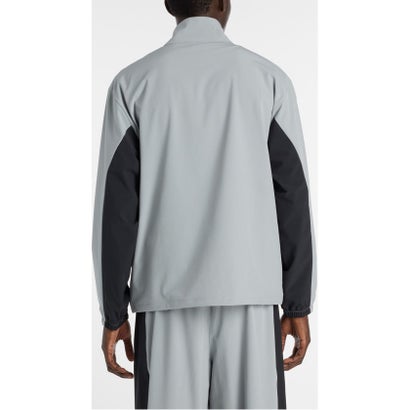 ニューバランス New Balance ニューバランス New Balance WOVEN TRACK JACKET フルジップジャケット 上着 トレーニング 吸汗速乾 リラックスフィット ハンドポケ （YST スレートグレー）｜詳細画像