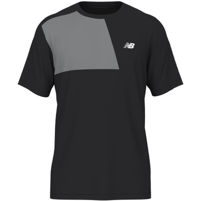 ニューバランス New Balance ニューバランス New Balance Sport Block ショートスリーブTシャツ メンズ 半袖 トップス 吸湿速乾 スタンダードフィット トレーニ （BK ブラック）｜詳細画像