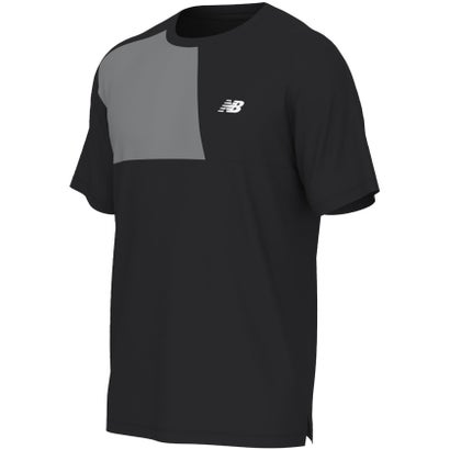 ニューバランス New Balance ニューバランス New Balance Sport Block ショートスリーブTシャツ メンズ 半袖 トップス 吸湿速乾 スタンダードフィット トレーニ （BK ブラック）｜詳細画像