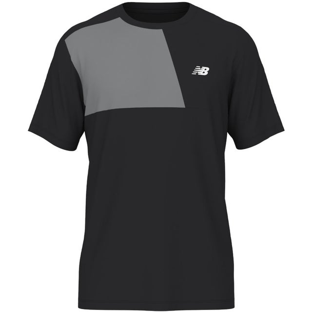 Sport Block ショートスリーブTシャツ メンズ 半袖 トップス 吸湿速乾 スタンダードフィット トレーニ （BK ブラック）
