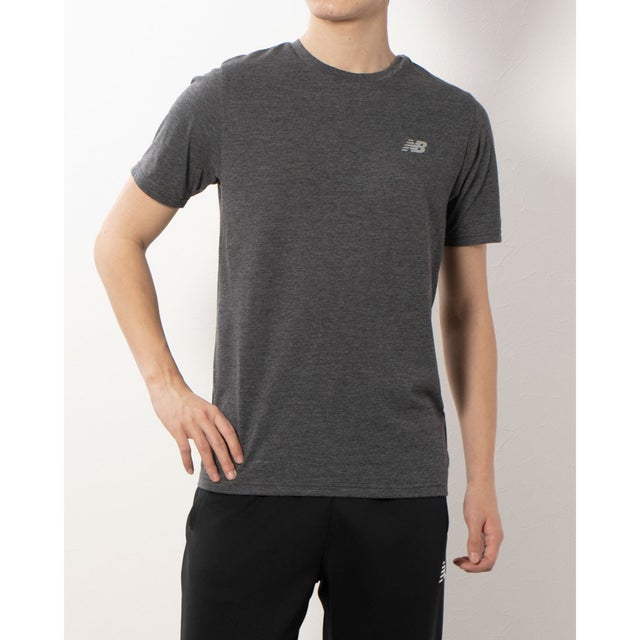 
                    メンズ 半袖機能Tシャツ ヘザーテックショートスリーブTシャツ_Sport Essentials MT41070 （ブラック）