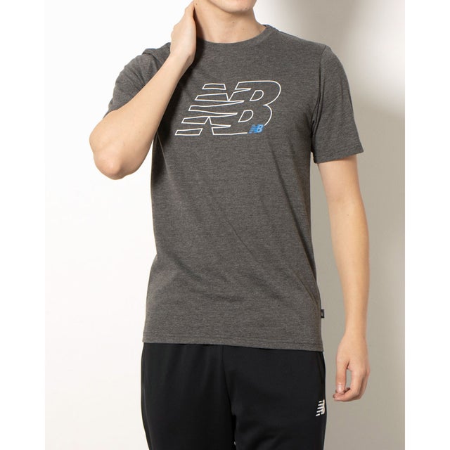 
                    メンズ 半袖機能Tシャツ グラフィックショートスリーブTシャツ_Sport Essentials MT41071 （グレー）