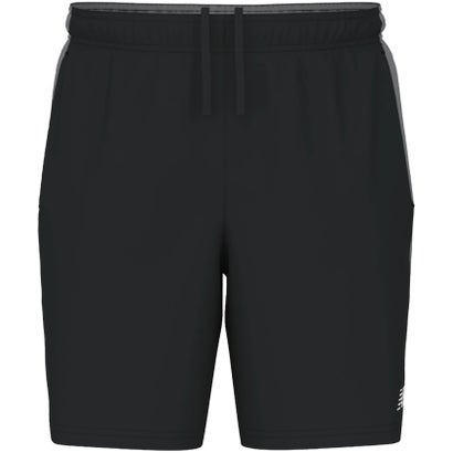 ニューバランス New Balance スポーツグラフィックショーツ7インチ インナー無し メンズ ショートパンツ ハーフパンツ ボトムス 吸 （BK ブラック）｜詳細画像