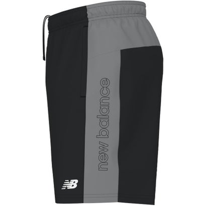 ニューバランス New Balance スポーツグラフィックショーツ7インチ インナー無し メンズ ショートパンツ ハーフパンツ ボトムス 吸 （BK ブラック）｜詳細画像