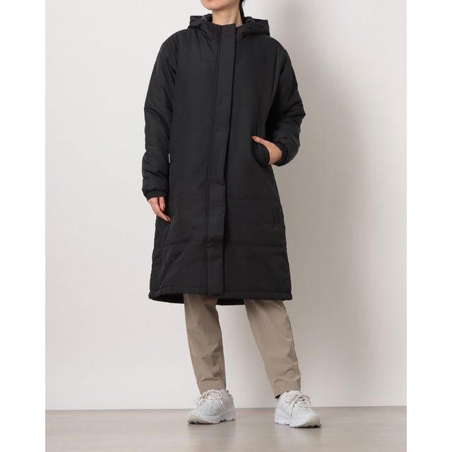 レディース ベンチコート パデッドコート ロング_ WJ6285HR （ブラック）