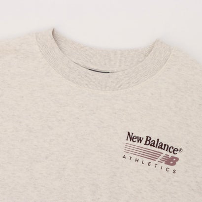 ニューバランス New Balance レディース スウェットトレーナー Trackside スウェットクルー(裏毛)_ WT62X7T4 （リネンヘザー）｜詳細画像