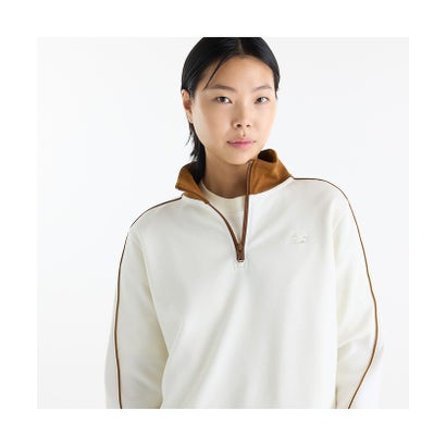 ニューバランス New Balance ニューバランス/レディス/スポーツレガシーピケクォータージップロングスリーブTシャツ （WHITE）｜詳細画像