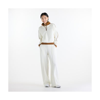 ニューバランス New Balance ニューバランス/レディス/スポーツレガシーピケクォータージップロングスリーブTシャツ （WHITE）｜詳細画像