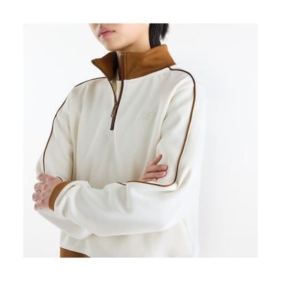 ニューバランス New Balance ニューバランス/レディス/スポーツレガシーピケクォータージップロングスリーブTシャツ （WHITE）｜詳細画像