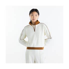 /レディス/スポーツレガシーピケクォータージップロングスリーブTシャツ （WHITE）