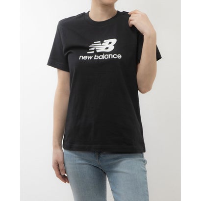ニューバランス New Balance レディース Tシャツ ロゴT Sport Essentials Stacked Logo ショートスリーブTシャツ WT41502 （ブラック）｜詳細画像