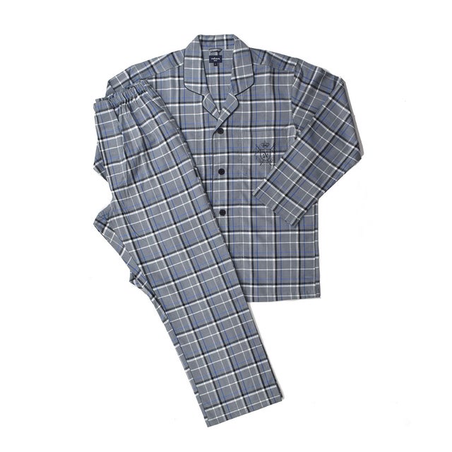 長袖テーラードパジャマ （グレー）