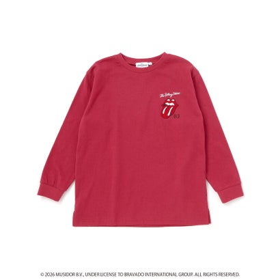 【ザ・ローリング・ストーンズxNEXCHIC】天竺フロッキープリントTシャツ(1 （レッド）｜詳細画像