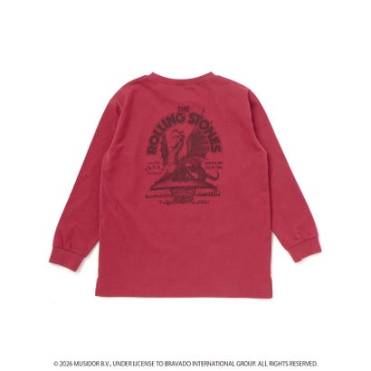 【ザ・ローリング・ストーンズxNEXCHIC】天竺フロッキープリントTシャツ(1 （レッド）｜詳細画像