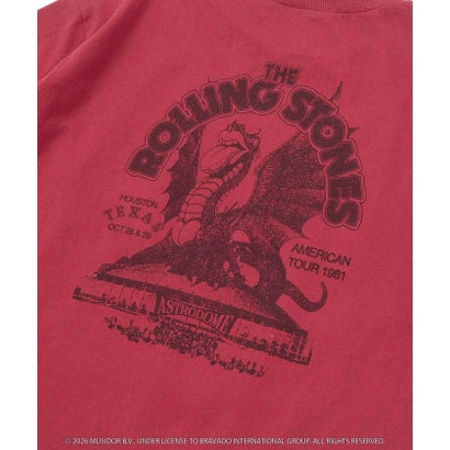 【ザ・ローリング・ストーンズxNEXCHIC】天竺フロッキープリントTシャツ(1 （レッド）｜詳細画像