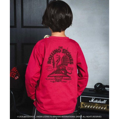 【ザ・ローリング・ストーンズxNEXCHIC】天竺フロッキープリントTシャツ(1 （レッド）｜詳細画像