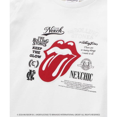 【ザ・ローリング・ストーンズxNEXCHIC】天竺フロッキープリントTシャツ(1 （レッド）｜詳細画像