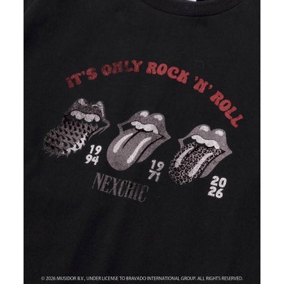 【ザ・ローリング・ストーンズxNEXCHIC】天竺フロッキープリントTシャツ(1 （ホワイト）｜詳細画像