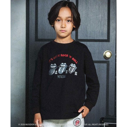 【ザ・ローリング・ストーンズxNEXCHIC】天竺フロッキープリントTシャツ(1 （ブラック）｜詳細画像