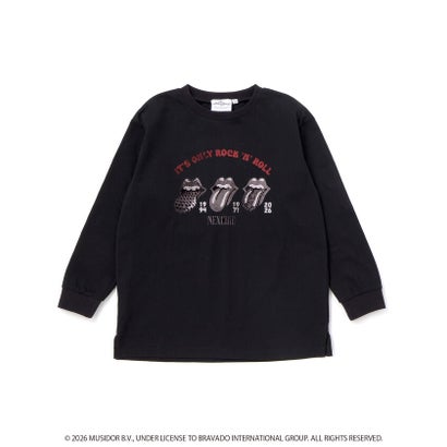 【ザ・ローリング・ストーンズxNEXCHIC】天竺フロッキープリントTシャツ(1 （ブラック）｜詳細画像