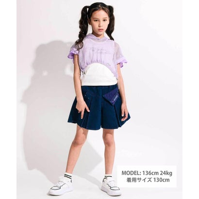 ネクシック nexchic メッシュ半袖フーディ＆タンクトップセット(110~150cm) （ホワイト）｜詳細画像