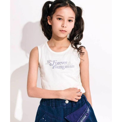 ネクシック nexchic メッシュ半袖フーディ＆タンクトップセット(110~150cm) （ホワイト）｜詳細画像