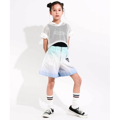 ネクシック nexchic メッシュ半袖フーディ＆タンクトップセット(110~150cm) （ホワイト）｜詳細画像