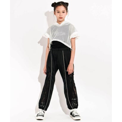 ネクシック nexchic メッシュ半袖フーディ＆タンクトップセット(110~150cm) （ホワイト）｜詳細画像