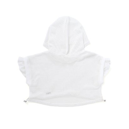 ネクシック nexchic メッシュ半袖フーディ＆タンクトップセット(110~150cm) （ホワイト）｜詳細画像