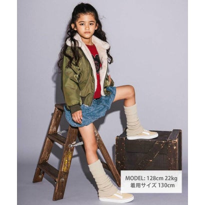 ネクシック nexchic タフタリバーシブルファージャケット(120~150cm) （グリーン）｜詳細画像