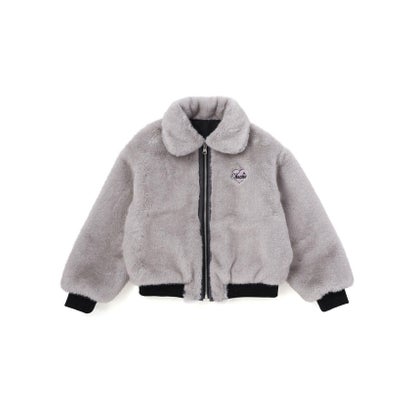 ネクシック nexchic タフタリバーシブルファージャケット(120~150cm) （ブラック）｜詳細画像