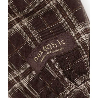 ネクシック nexchic 【お揃い】ネクタイ付きチェックワンピース＆ニットベストセット(110~150cm （ネイビー系）｜詳細画像