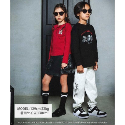 【ザ・ローリング・ストーンズxNEXCHIC】編み上げリブTシャツ(110~15 （レッド）｜詳細画像