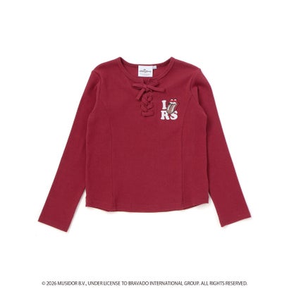 【ザ・ローリング・ストーンズxNEXCHIC】編み上げリブTシャツ(110~15 （レッド）｜詳細画像