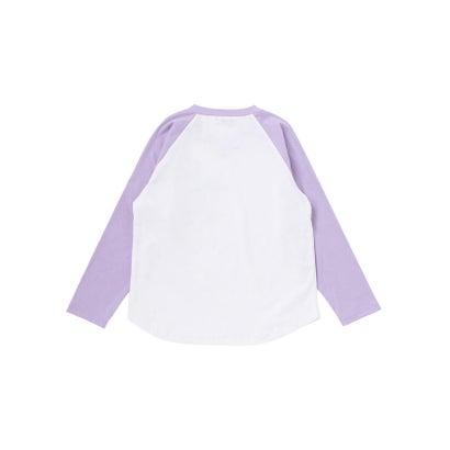 ロゴワッペン＆リボンディテールラグランロゴTシャツ(110~150cm) （パープル）｜詳細画像