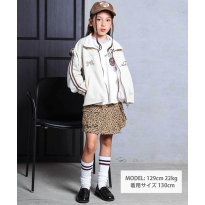 ネクシック nexchic レースラインリボン刺しゅうトラックジャケット(110~150cm) （オフホワイト）｜詳細画像