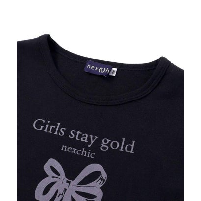 チェックレースアップビスチェ＆ロゴプリントTシャツセット(110~150cm) （ベージュ系）｜詳細画像