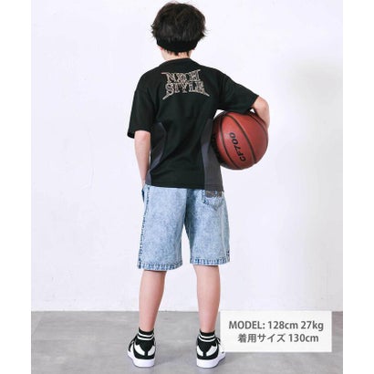 タフタ切り替えメッシュ半袖Tシャツ(110~150cm) （ホワイト）｜詳細画像