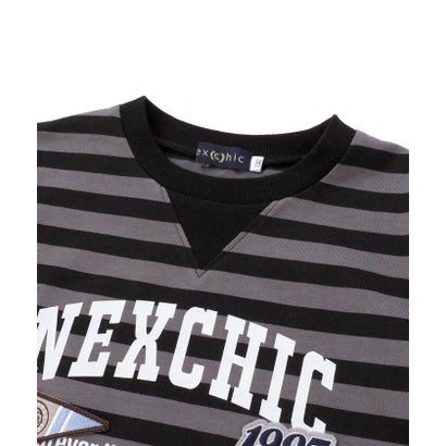 ボーダーワッペン付きTシャツ(110~150cm) （グリーン系）｜詳細画像
