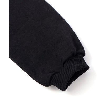 ネクシック nexchic ハーフジップデニム裏毛切り替えワンピース(110~150cm) （ブラック）｜詳細画像