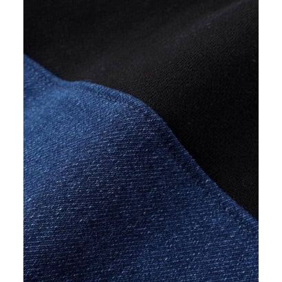 ネクシック nexchic ハーフジップデニム裏毛切り替えワンピース(110~150cm) （グレー）｜詳細画像