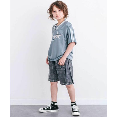 太ラインポイントメッシュTシャツ(110~150cm) （ホワイト）｜詳細画像