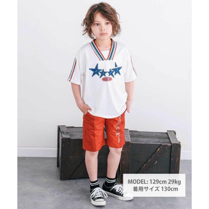 太ラインポイントメッシュTシャツ(110~150cm) （ホワイト）｜詳細画像