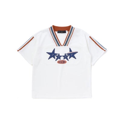 太ラインポイントメッシュTシャツ(110~150cm) （ホワイト）｜詳細画像