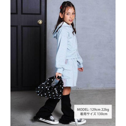 ネクシック nexchic フーディスカート裏毛セットアップ(110~150cm) （ブルー）｜詳細画像